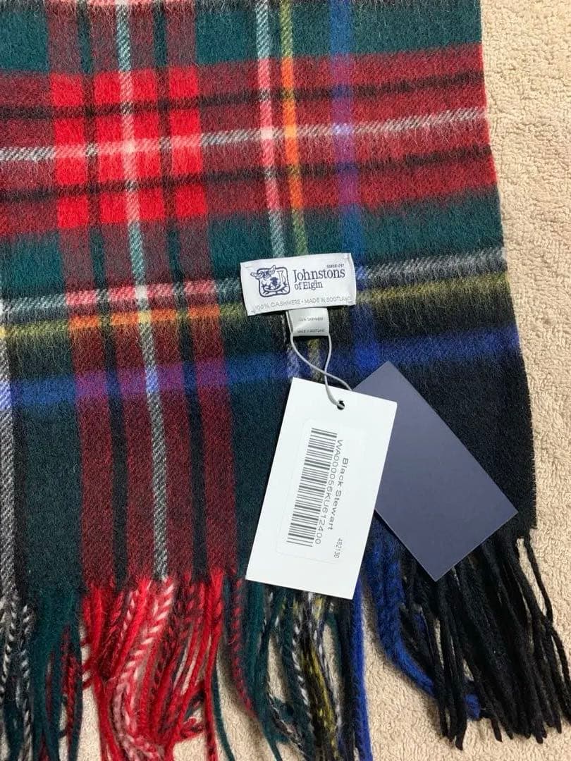 し*♡様 美品 ジョンストンズ カシミヤ100％ 大判ストール ミッド ブラック
