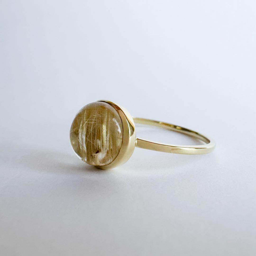 K18 ルチルクォーツ リング