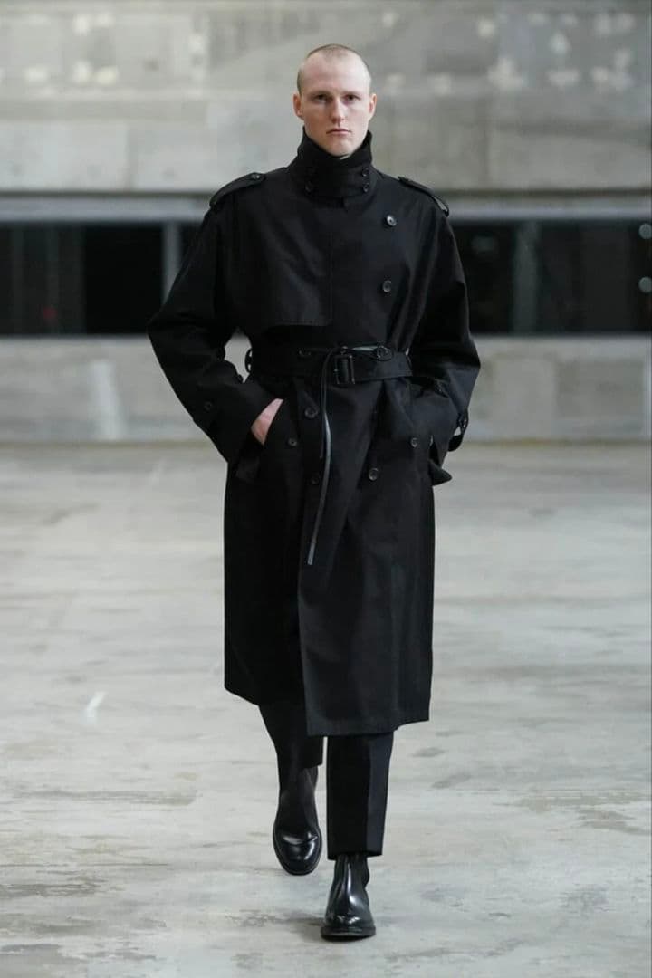 ジャケット・アウター stein oversised trench coat 22aw black S