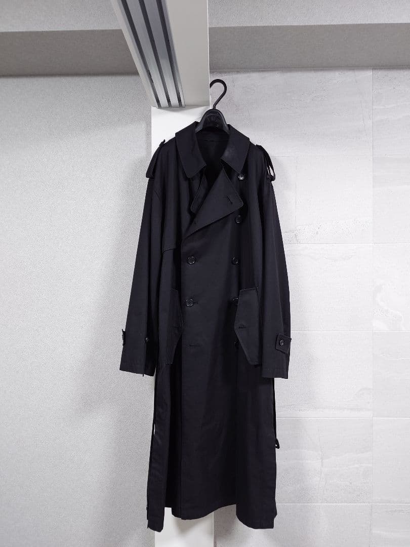 ジャケット・アウター stein oversised trench coat 22aw black S