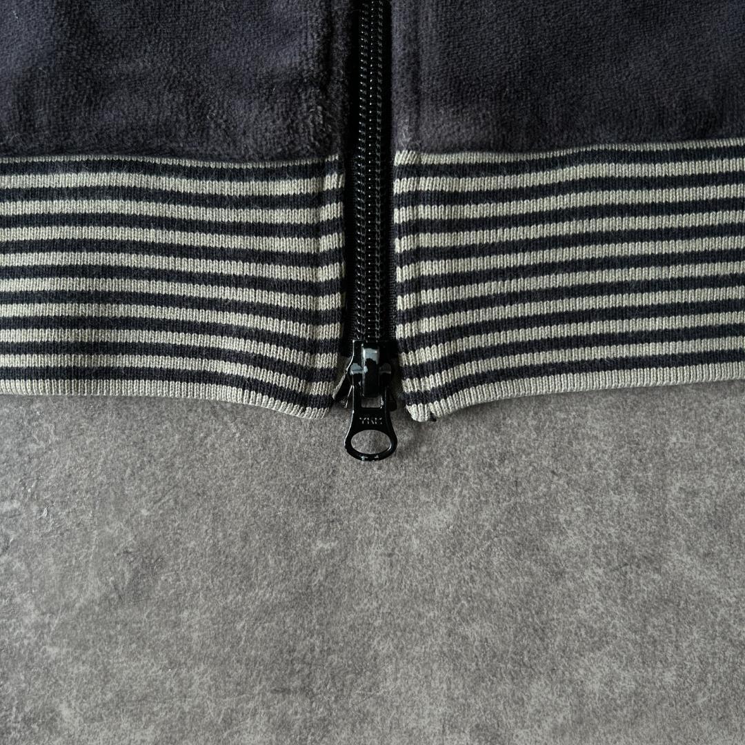 00s adidas ベロア トラックジャケット M ブラック レディースB47