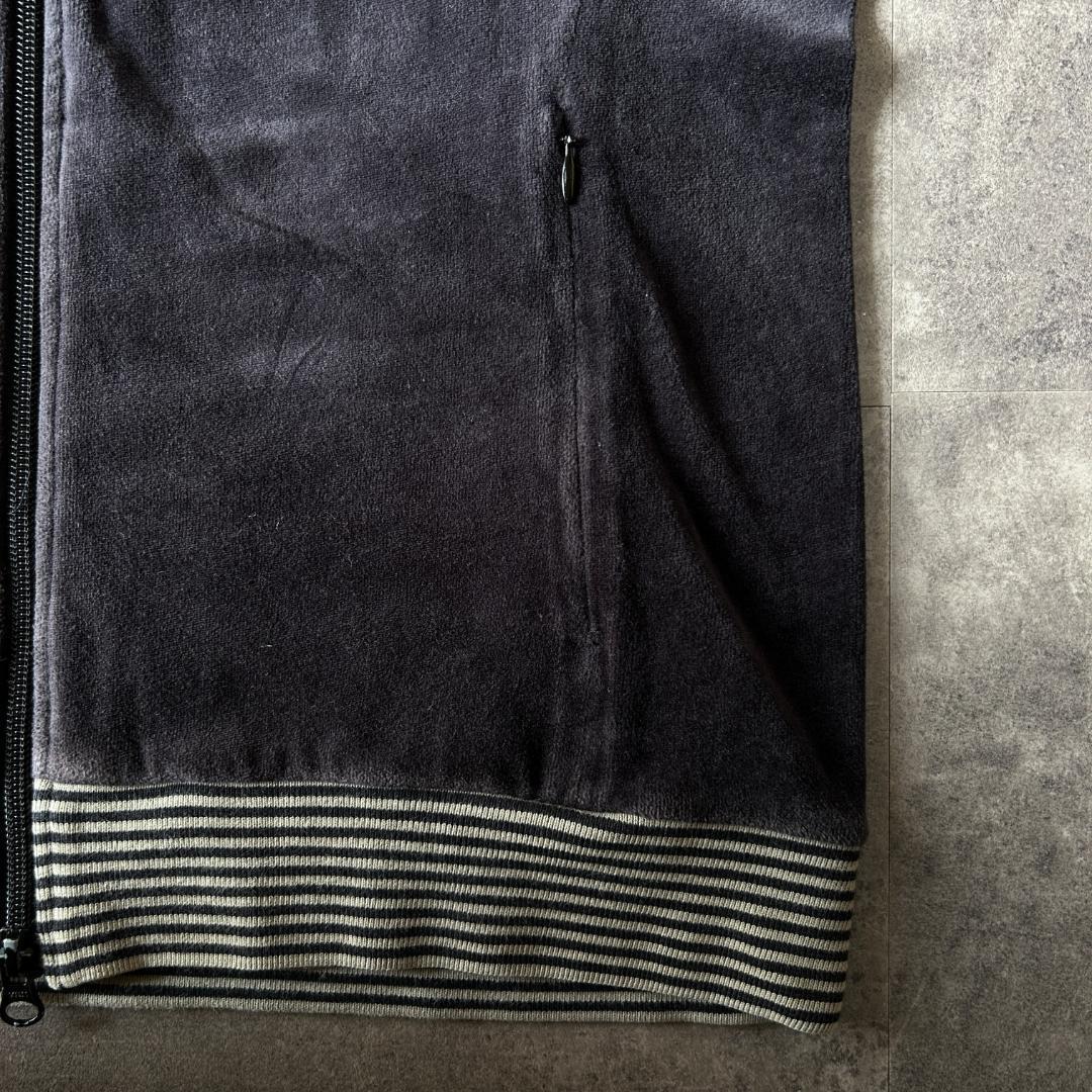 00s adidas ベロア トラックジャケット M ブラック レディースB47