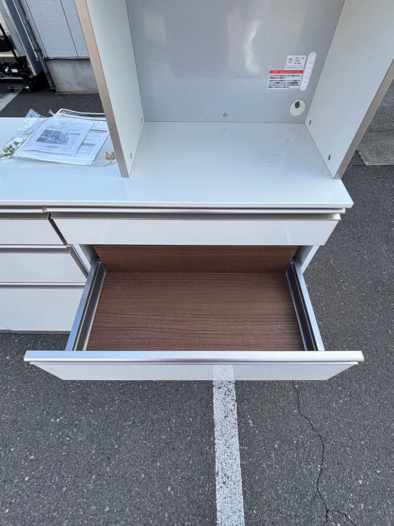 AYANO 綾野製作所 食器棚 キッチンボード ホワイト