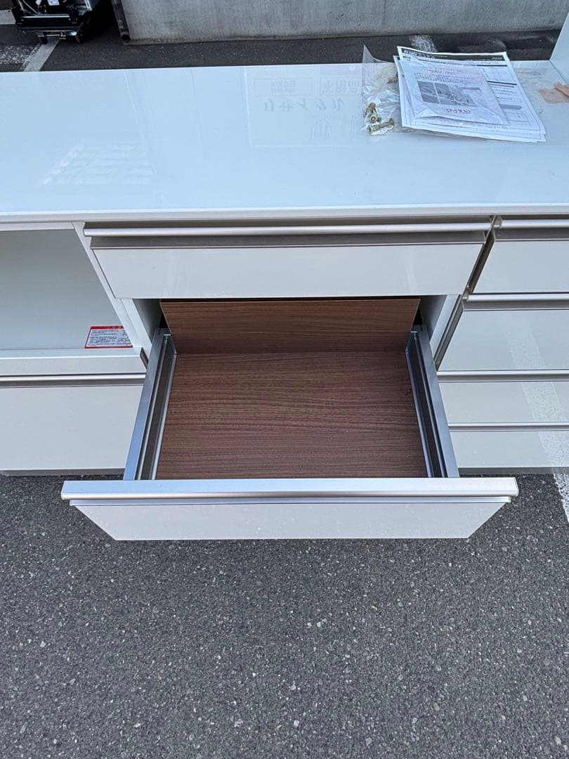 AYANO 綾野製作所 食器棚 キッチンボード ホワイト