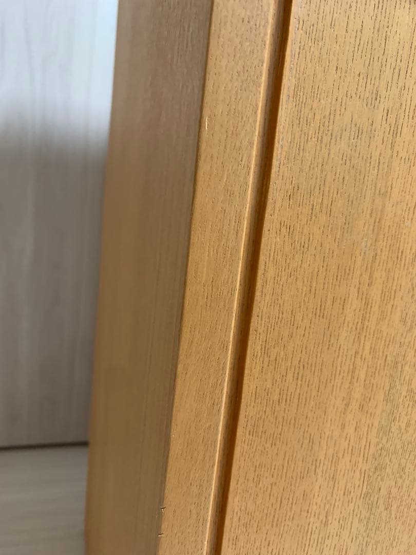 コスガ　タモ材天然木キャビネット　キャスター付 送料込み