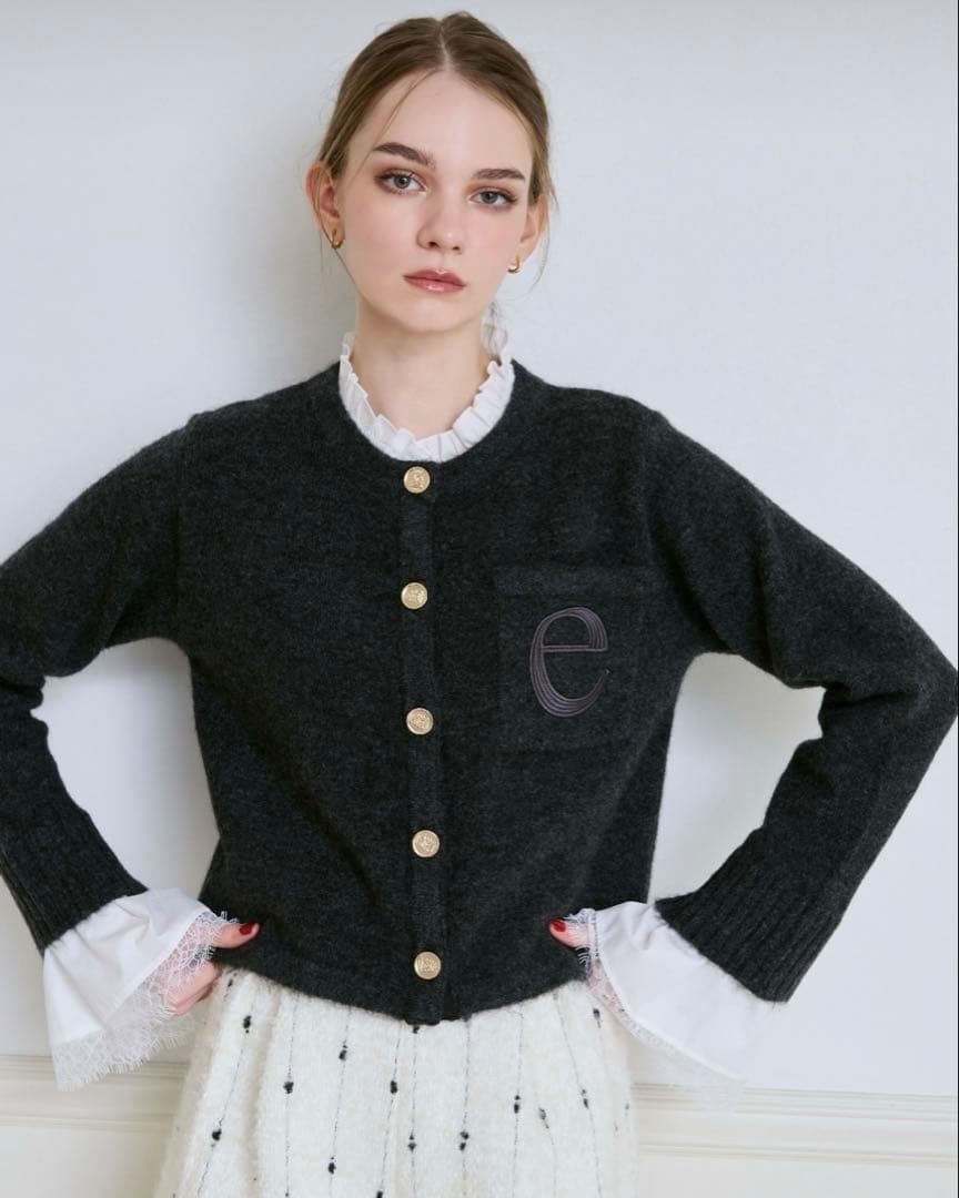 eimyistoire モヘアカーディガン　グレー