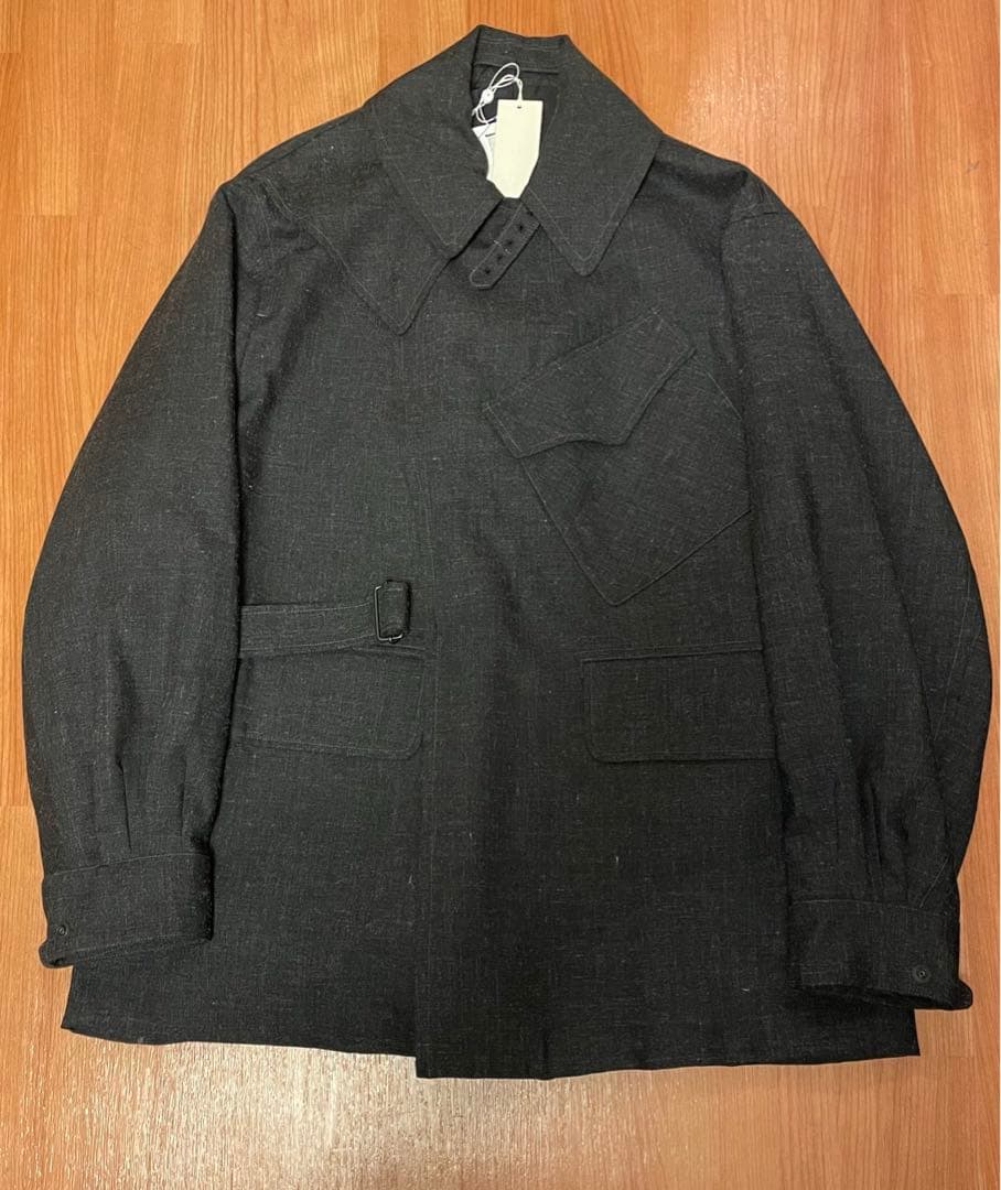 ジャケット・アウター blurhms wool ramie motorcycle jacket