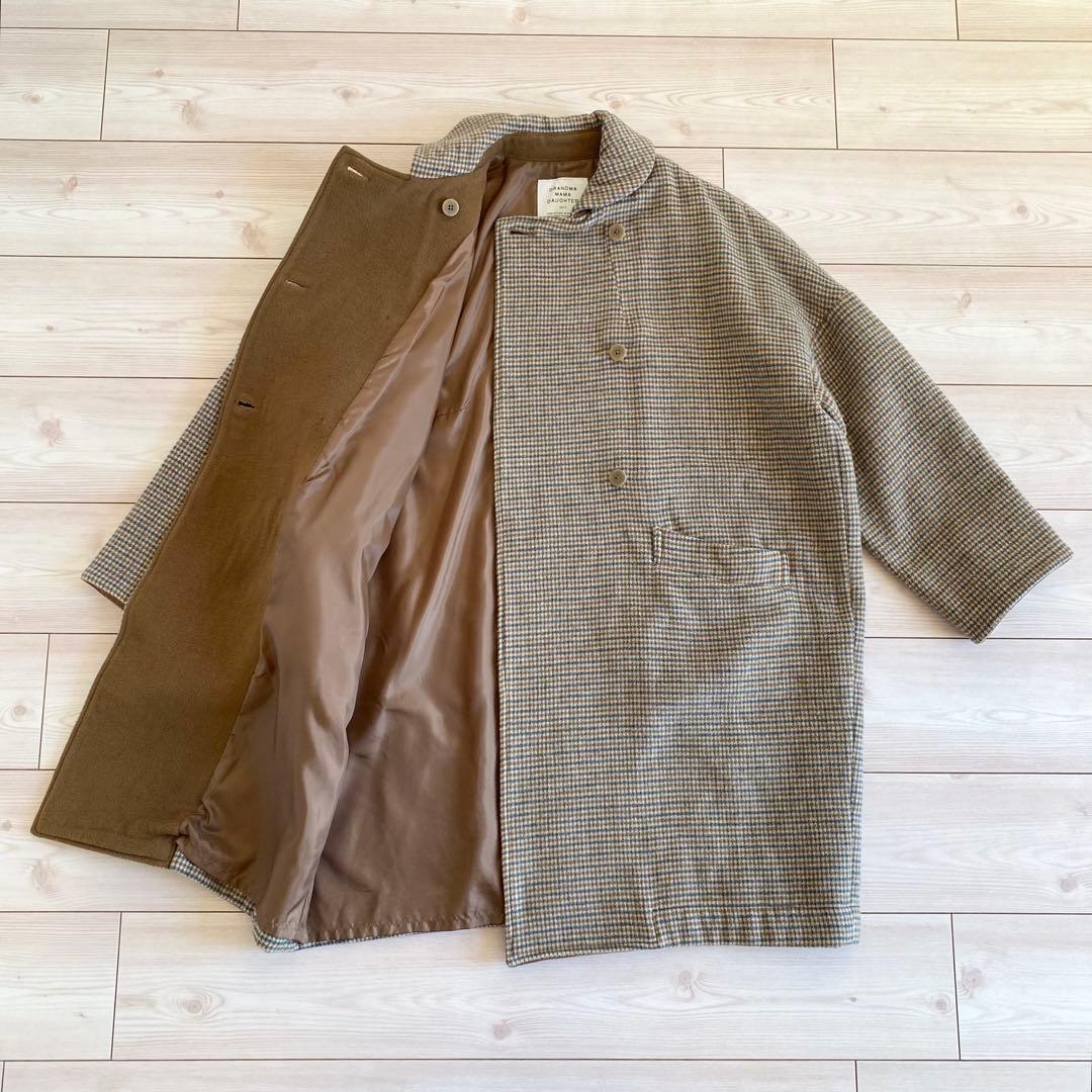 Kanocoさん着用 グランマママドーター ラウンドカラーワイドコート ゆったり