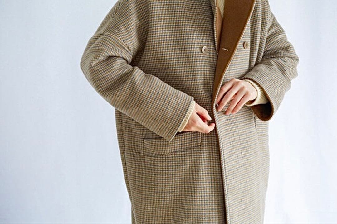 Kanocoさん着用 グランマママドーター ラウンドカラーワイドコート ゆったり