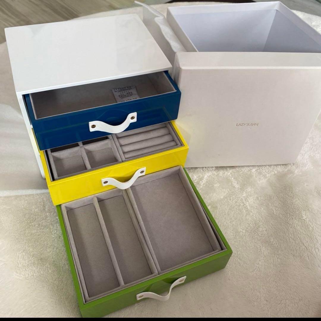 ジュエリーボックス　LAZY SUSAN ジュエリーケース　カラー3段指輪ケース