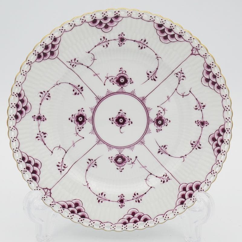 ロイヤルコペンハーゲン バーガンディ フルレース プレート 17.5cm #4