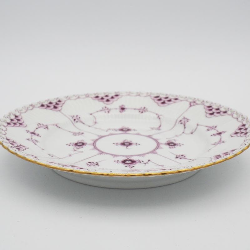 ロイヤルコペンハーゲン バーガンディ フルレース プレート 17.5cm #4