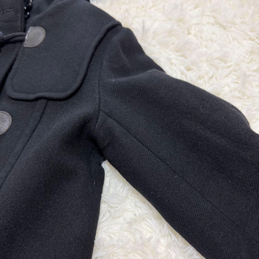 バーバリーブルーレーベル ダッフルコート アンゴラ混 ノバチェック フード付き