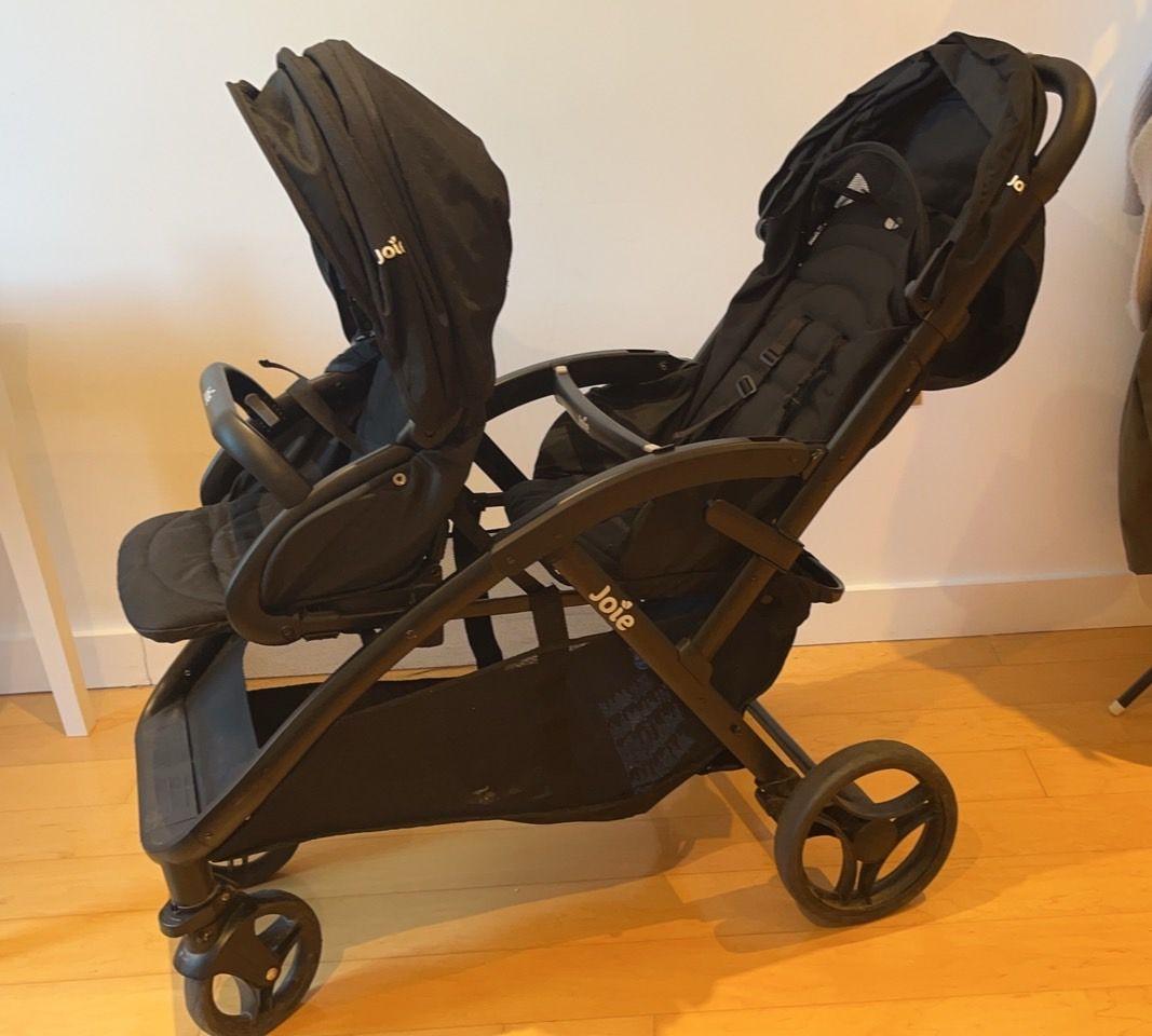 Joie 2人乗りベビーカー Evalite duo black