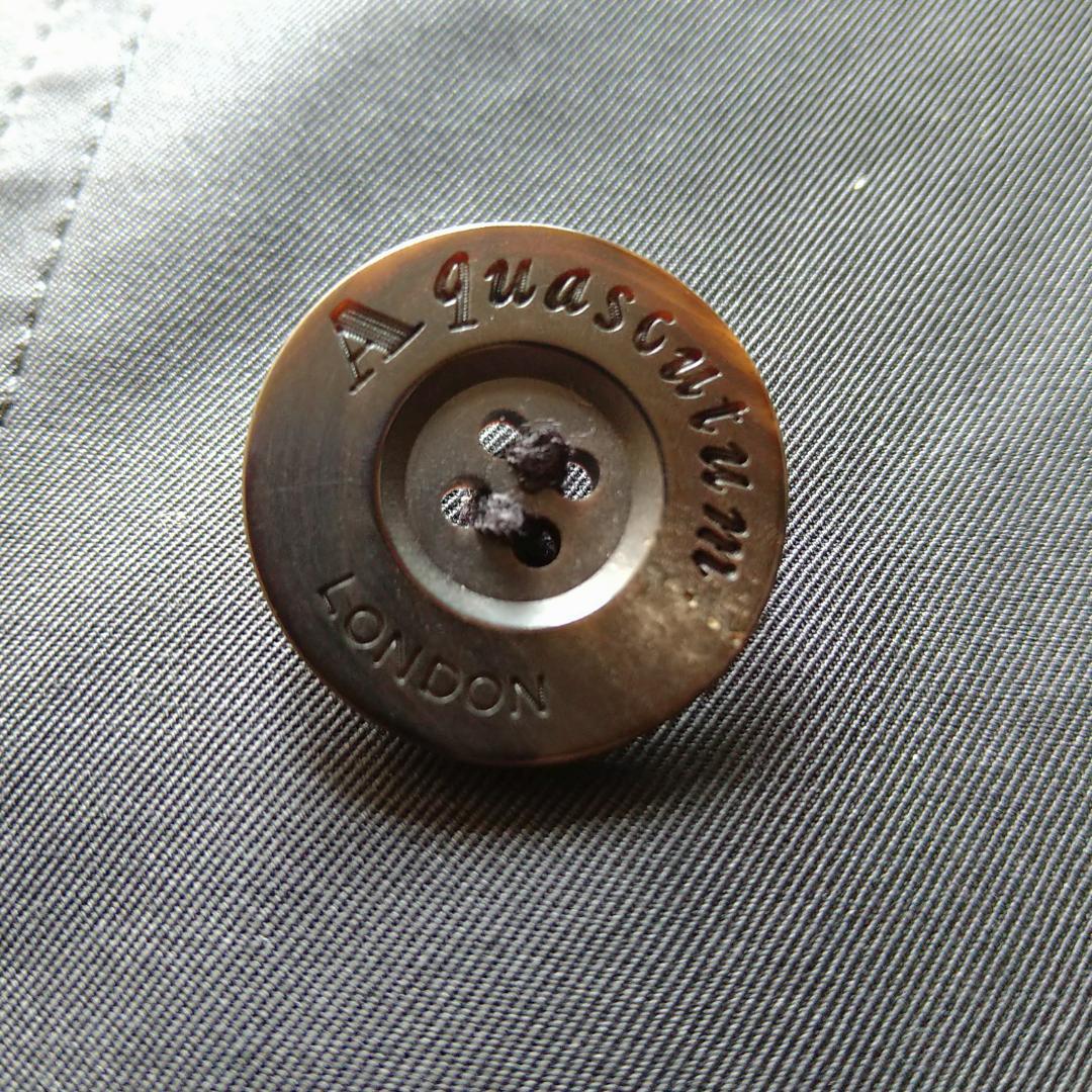 【美品】アクアスキュータム トレンチコート ロング 黒 ライナー付 ベルト付