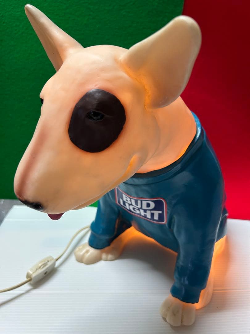 ★ROXY★BUD LIGHT ブルテリア　バド犬　店頭用　ランプ　ソフビ