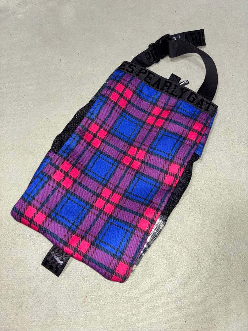 （超美品）パーリーゲイツ、マルチチェック&カモ柄シリーズ、シューズケース