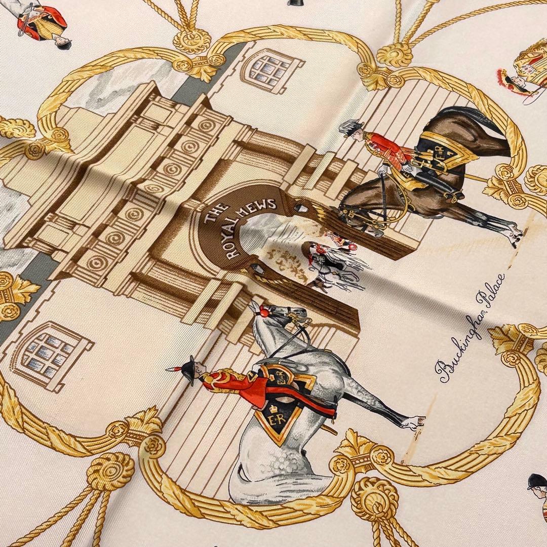 【極上美品】正規店購入品 エルメス カレ90 王室の馬小屋 ヴィンテージ 綺麗