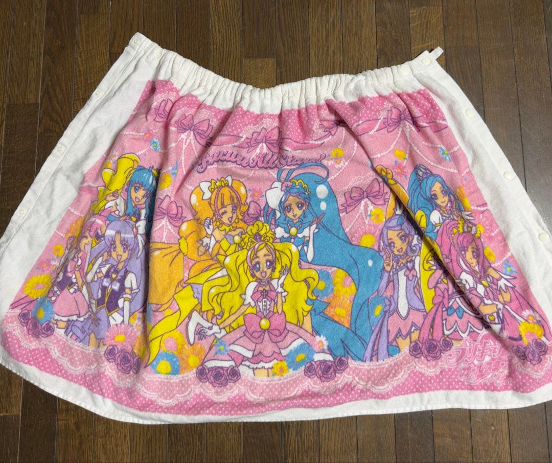 さ*ち様 プリキュア-アイカツパジャマ&ラップタオルセット 130&140㎝