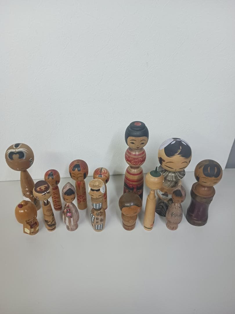 こけし 15本まとめ売り 大きさ多数 日本人形 伝統工芸品 貴重 レア