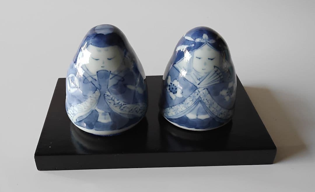 花雛人形　置物　手描き　有田焼　中尾正三郎　伝統工芸士