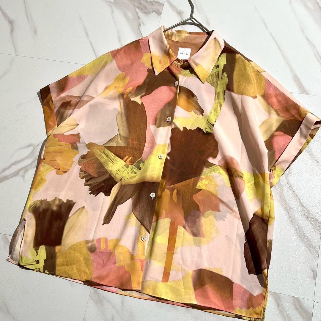 【極美品✨25ss】ポールスミス フローラルペイント 半袖シャツ 完売品 40
