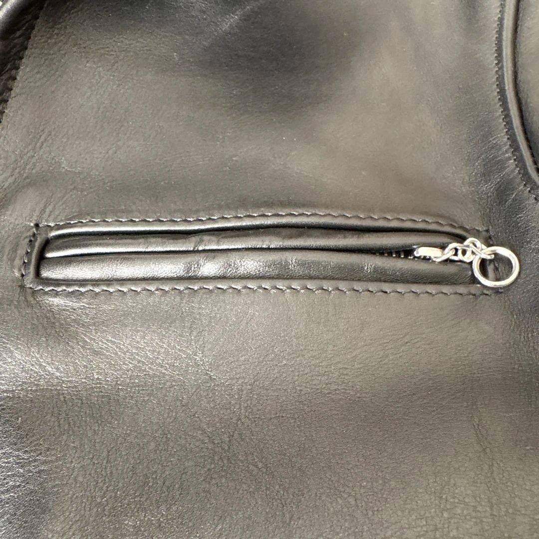 Schott ブラックレザーシングルライダース 38 103us