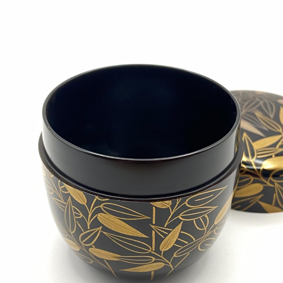 大棗 笹蒔絵　中村恭蔵　共箱入　茶道具　薄茶器　漆芸　伝統工芸品