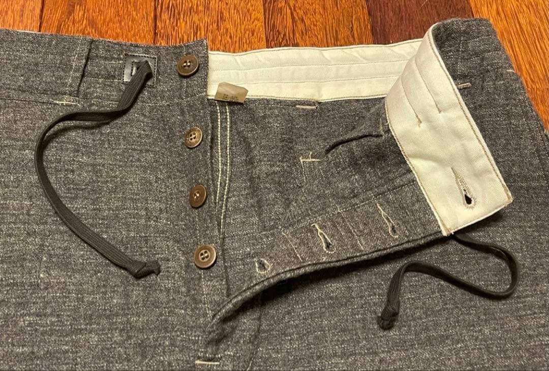 ごま塩　極美品ＲＲＬ　紐付きウールパンツ　ロンハーマン　ラルフローレン