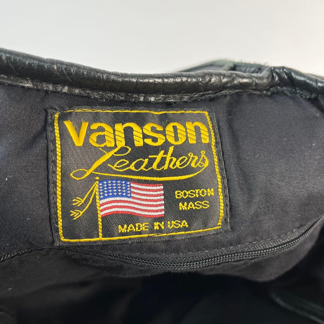 USA製 vanson トートバッグ　レザー　ブラック