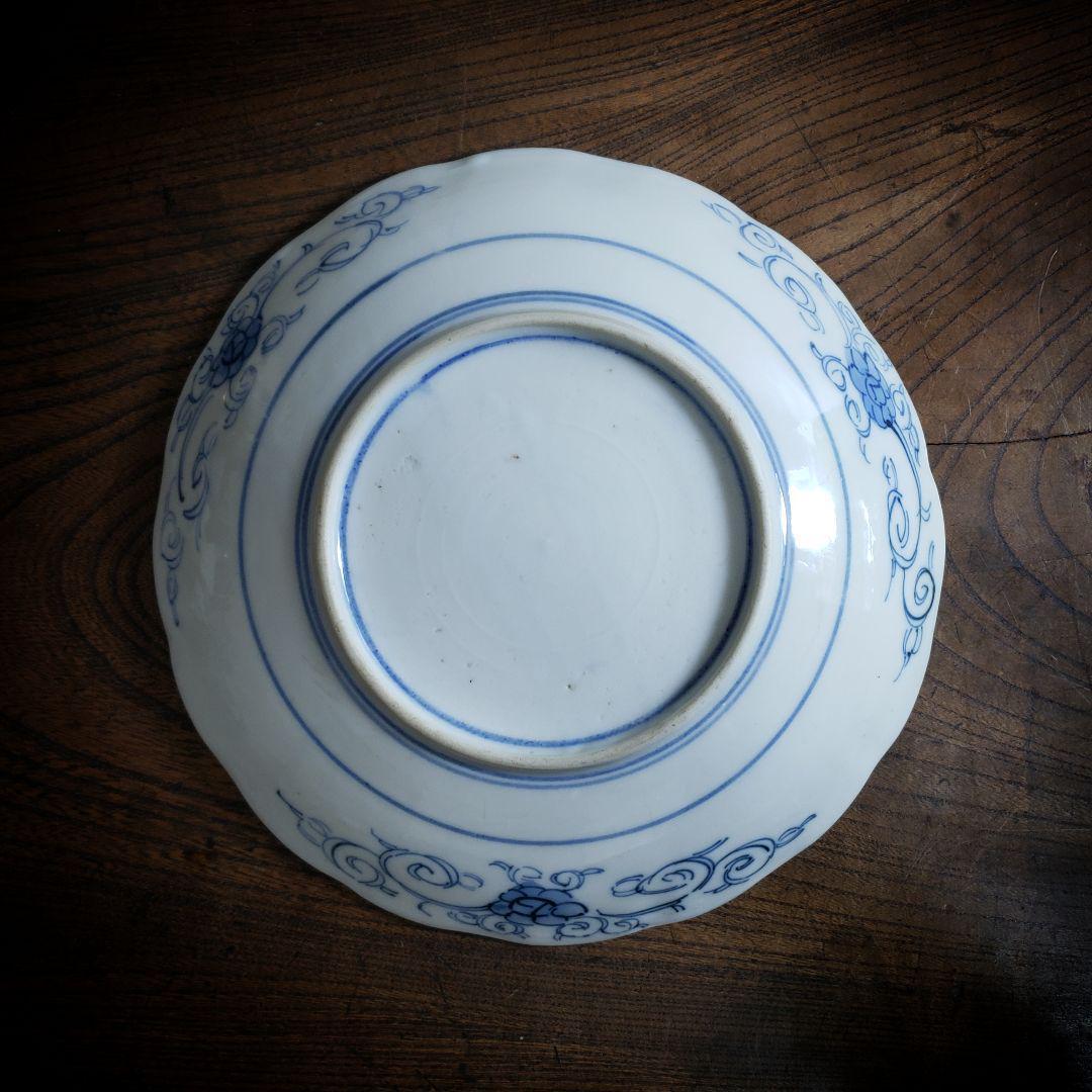 皿 古伊万里 明治 大正 色絵付 金彩 松竹梅 梅 花唐草 訳あり 欠け