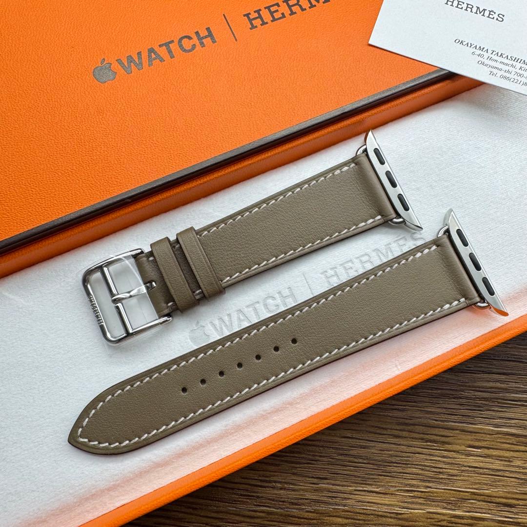 2787 未使用　Apple Watch エルメス　エトゥープ　レザーバンド