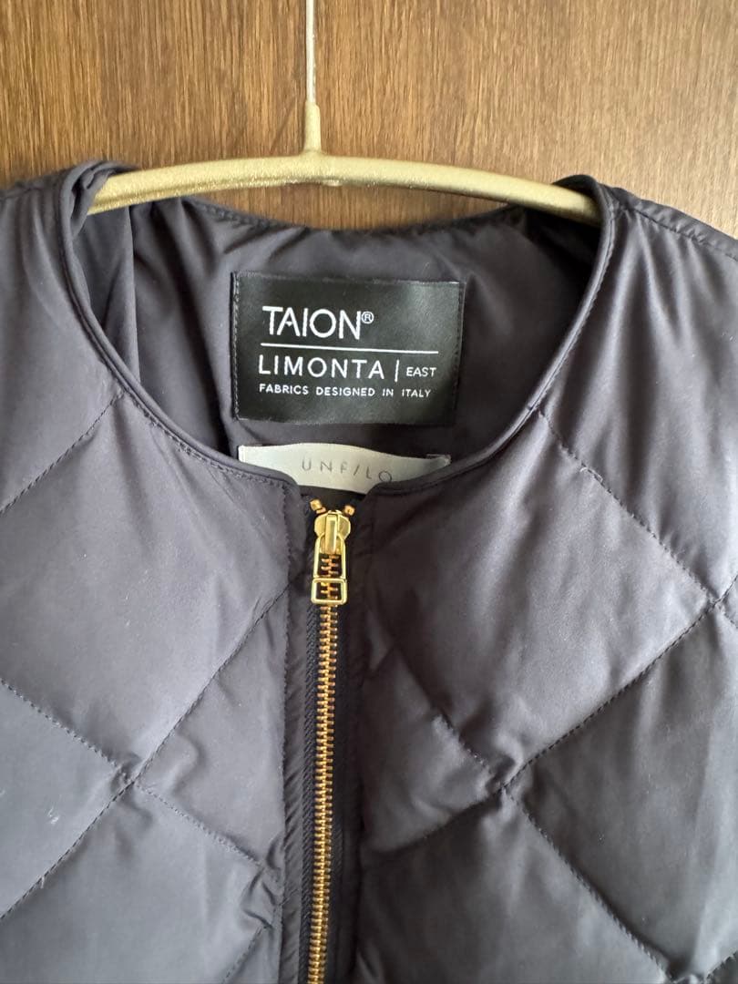 TAION×UNFILO キルティングダウンショート丈ブルゾン 【濃紺】S