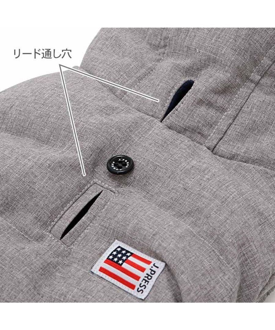 【新品・未使用】J.PRESS 中綿コート 《杢グレー》 小型犬3S