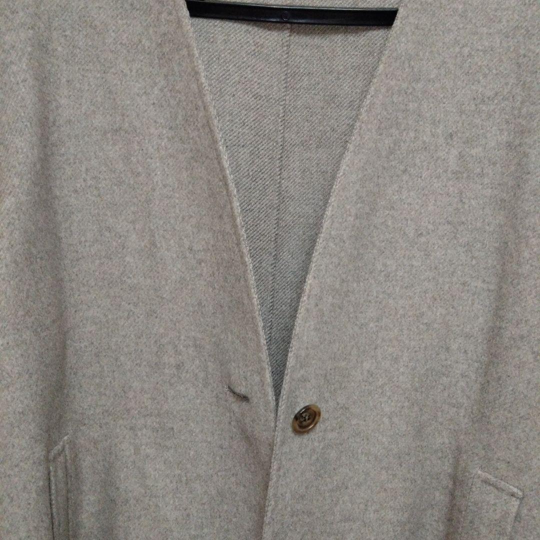 新品タグ付　23区マンテコ社　ウールリバーツイルノーカラーコート サイズ44