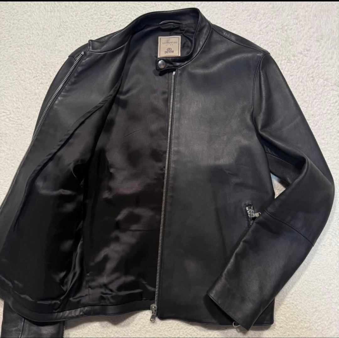 DENIM×tomrrowland別注 シングルライダースジャケット M 羊革