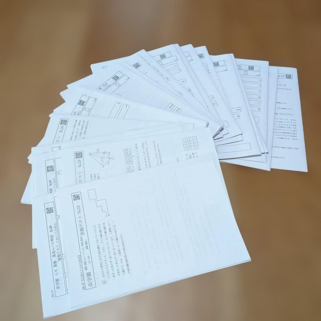 小6 算数 最高レベル特訓 No.28〜No.39復習＆実践テスト付き★浜学園