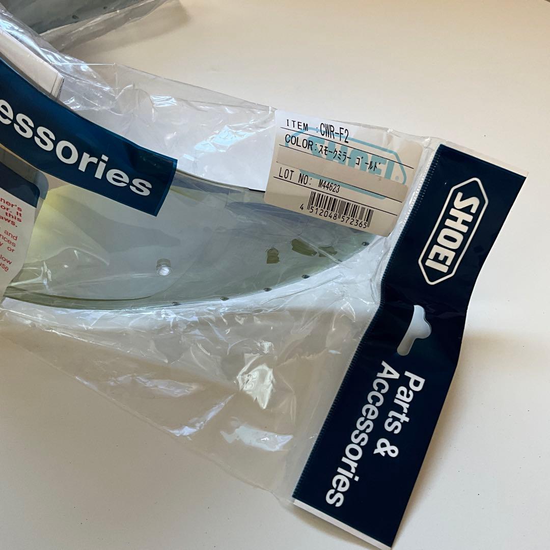 ⭐️新品SHOEI　CWR-F2 スモークミラーシールド　ゴールド