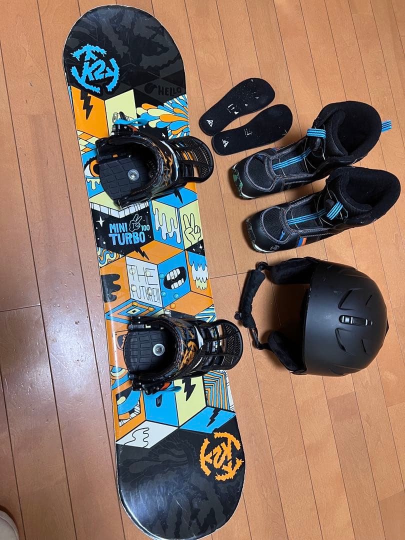 K2 MINI TURBO 100スノーボードセット&K2ブーツ&ヘルメット付