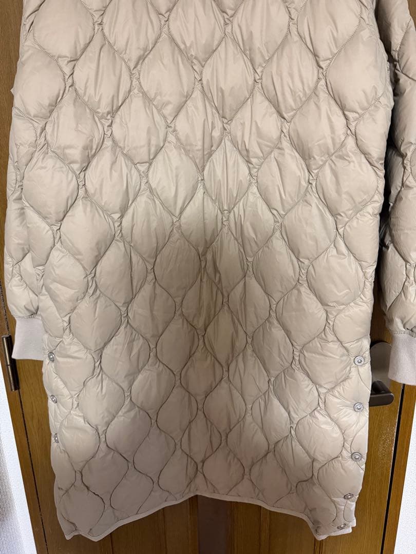 TAION ミリタリーオーバーサイズロングダウンジャケット Gベージュ/Lサイズ