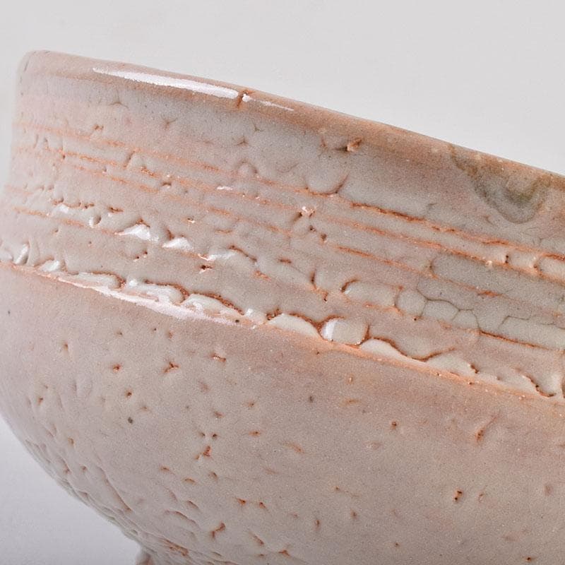 茶道具　萩焼　十一世　坂高麗左衛門作　筆洗切茶碗　共箱　M　R9037