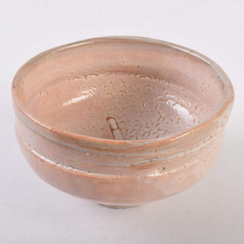 茶道具　萩焼　十一世　坂高麗左衛門作　筆洗切茶碗　共箱　M　R9037