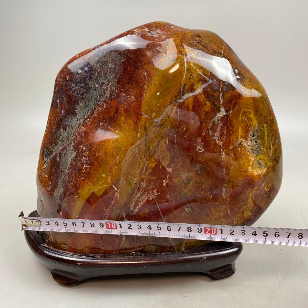 鑑賞石 赤瑪瑙 原石 アゲート 大型 約16.26kg 瑪瑙 メノウ