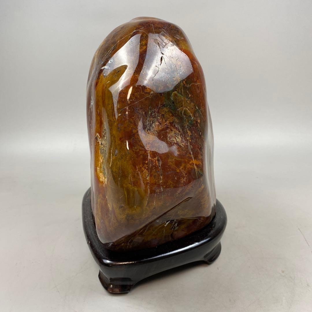 鑑賞石 赤瑪瑙 原石 アゲート 大型 約16.26kg 瑪瑙 メノウ