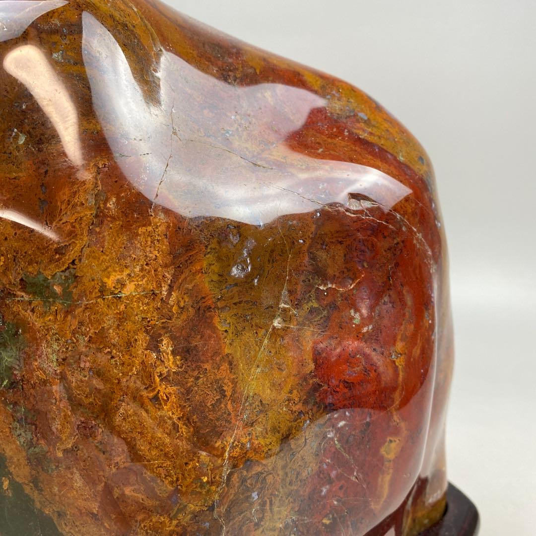 鑑賞石 赤瑪瑙 原石 アゲート 大型 約16.26kg 瑪瑙 メノウ