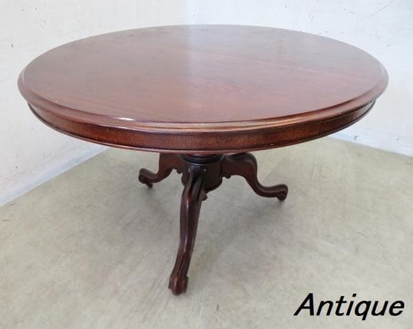 英国/イギリスアンティーク■ダイニングテーブル■マホガニー■キャスター付き■