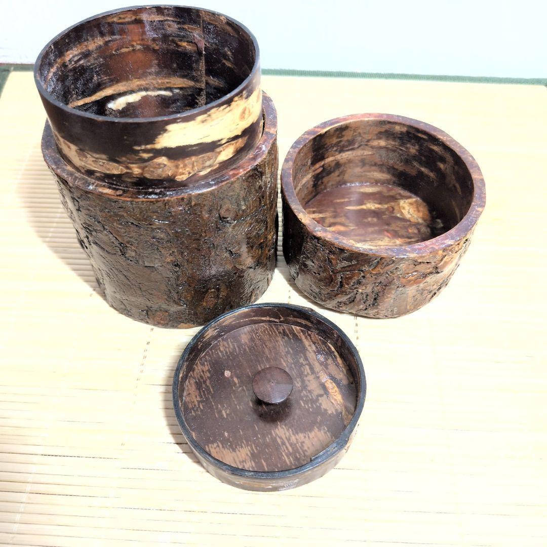 秋田 角館 樺細工 桜皮細工 茶筒 茶入 煎茶道具 伝統工芸品