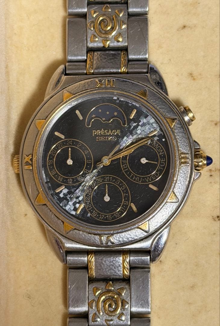 値下げ不可　希少 SEIKO PRESAGE 7F39-6070 コンビ
