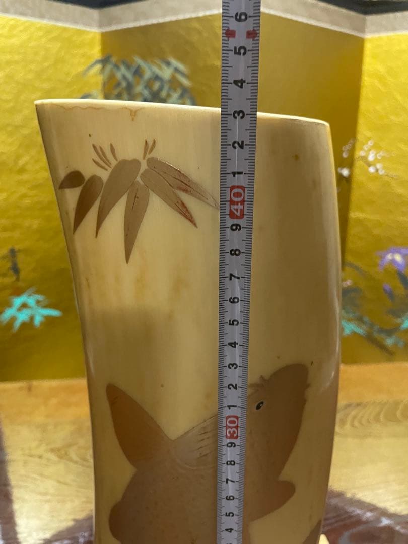 花瓶　金鯉絵柄