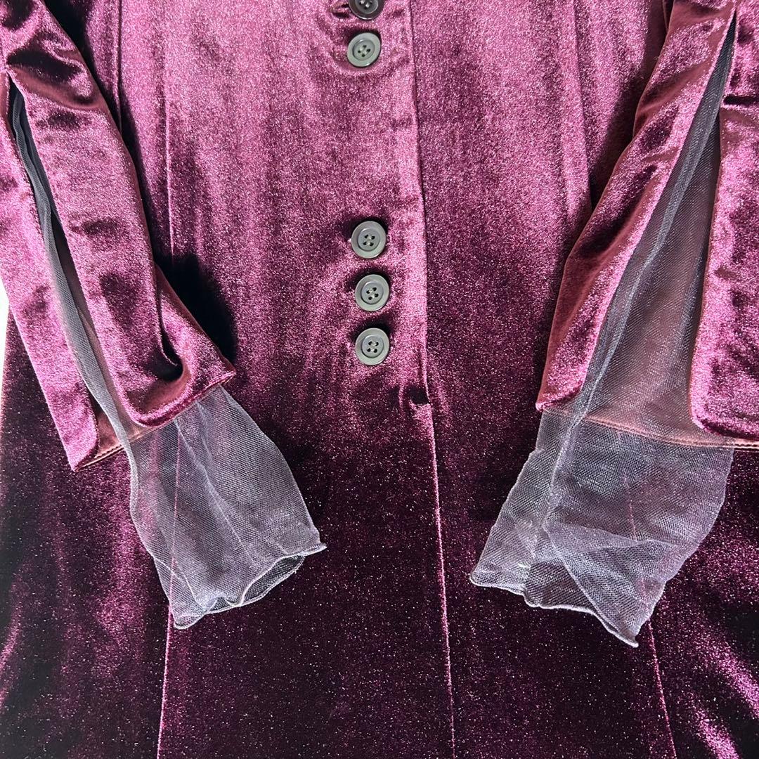 ワンピース AMERI VELOUR PUFF SLEEVE DRESS S